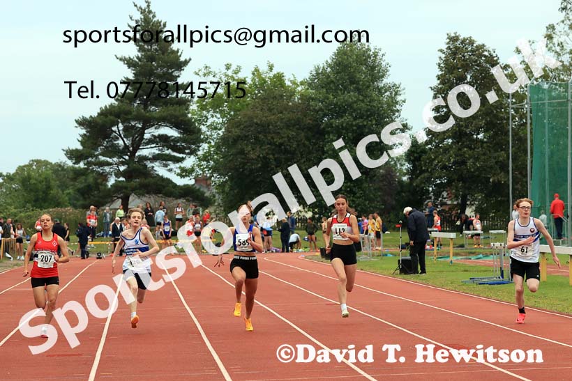100 metres, 2025 NEGP No 5 Monkton, Wednesday, July 23rd. Photo: David T. Hewitson/Sports for All Pics